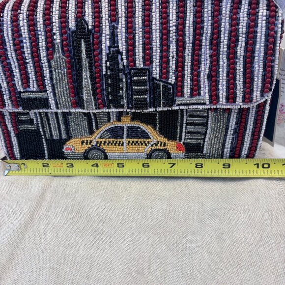 Viral Beaded Bags - NY Taxi Cab & Route 66 Shoulder Bags (2) - Made in India - Picture 11 of 15
